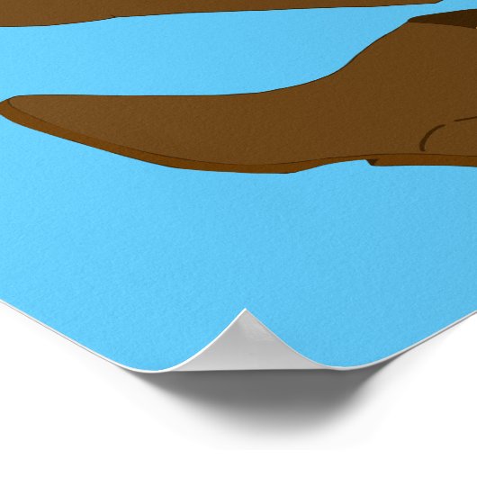 Cowboy Boots Yee-Haw Poster (Ecke)