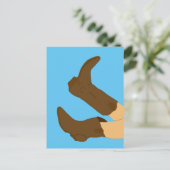 Cowboy Boots Yee-Haw Postkarte (Stehend Vorderseite)