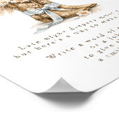 Cowboy Bow Western Baby Shower Late Night Diapers Poster (Ecke)