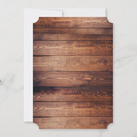 Cowboy Boy 4. Geburtstag Einladung (Rückseite)