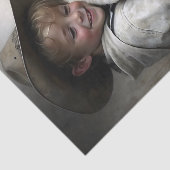 Cowboy Boy Hugging Calf Decoupage Seidenpapier (Ausschnitt)