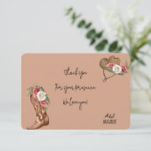 Cowboy Brautparty danke (Stehend Vorderseite)