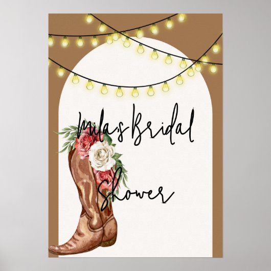 Cowboy-Brautparty Poster (Vorne)