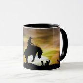 Cowboy Bronc Rider Bucking Horse Tasse (VorderseiteRechts)