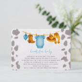 Cowboy-Bücher für Baby-Insert-Card-Boy Begleitkarte (Stehend Vorderseite)