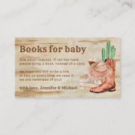 Cowboy-Bücher für Baby mit Holzhutten Begleitkarte