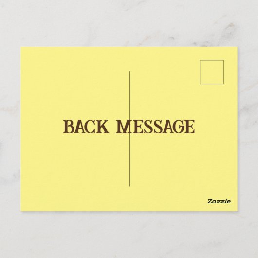 Cowboy Cactus Howdy Postkarte (Rückseite)