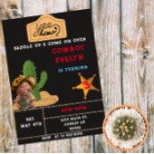 Cowboy Cactus Party Birthday Girl Einladung