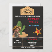 Cowboy Cactus Party Birthday Girl Einladung (Vorderseite)