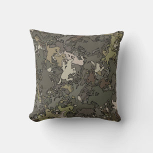 Cowboy Camouflage Pattern Kissen
