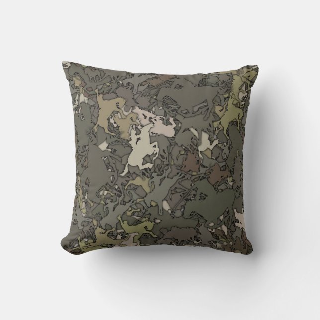 Cowboy Camouflage Pattern Kissen (Vorderseite)