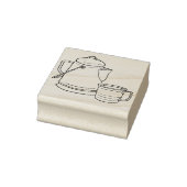 Cowboy-Camping Kaffeebuch und Teebecher Gummistempel (Stempel)