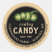 Cowboy Candy Candid Jalapeno Pepper Spicy Jelly Runder Aufkleber (Vorderseite)