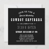 Cowboy Capybara Einladung (Rückseite)
