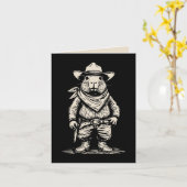 cowboy capybara karte (Gelbe Blume)