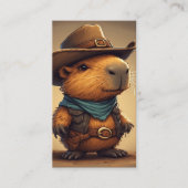 Cowboy Capybara Visitenkarte (Vorderseite)