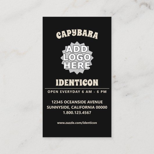 cowboy capybara visitenkarte (Rückseite)