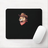 Cowboy Capybara Wild West Style Aufkleber Mousepad (Mit Mouse)