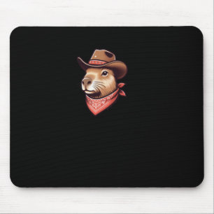 Cowboy Capybara Wild West Style Aufkleber Mousepad