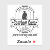 Cowboy Casa Vinyl Sticker (Blatt)