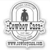 Cowboy Casa Vinyl Sticker (Vorderseite)