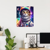 Cowboy Cat Astronaut, Space Cadet Cat Poster (Heimbüro)