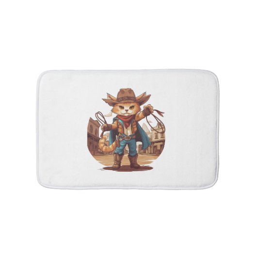 Cowboy Cat Badematte (Vorderseite)