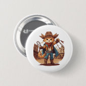 Cowboy Cat Button (Vorne & Hinten)