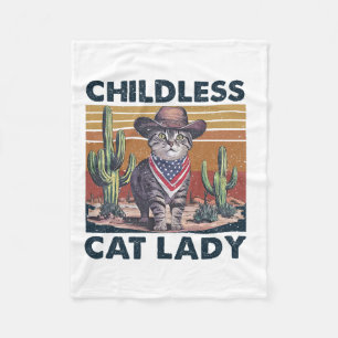 Cowboy Cat Childless Cat Lady für Kamala Wahl Fleecedecke
