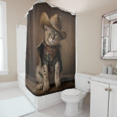 Cowboy Cat Duschvorhang (Beispiel)