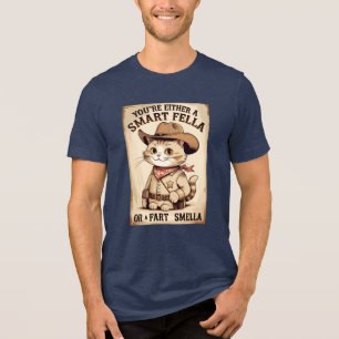 Cowboy Cat Furz Smella T-Shirt Tri-Blend Shirt