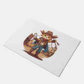 Cowboy Cat Fußmatte (Schrägansicht)