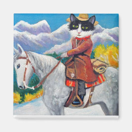 Cowboy Cat Magnet
