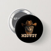 Cowboy Cat Meowdy 1 Button (Vorne & Hinten)