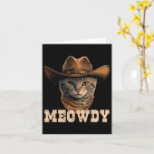 Cowboy Cat Meowdy 1 Karte (Gelbe Blume)