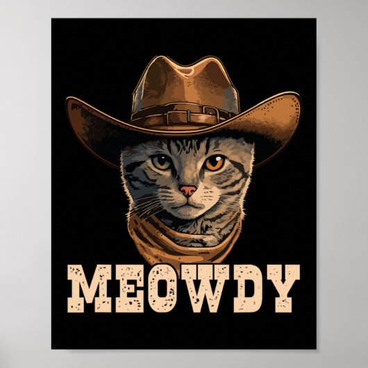 Cowboy Cat Meowdy 1 Poster (Vorne)