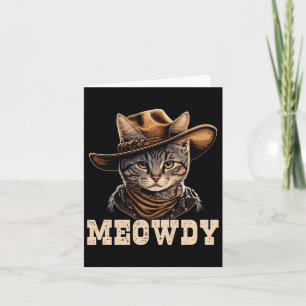 Cowboy Cat Meowdy Karte