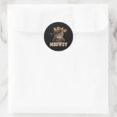 Cowboy Cat Meowdy Runder Aufkleber (Tasche)