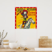 Cowboy Cat Mexic Circus Vintage Poster Art (Küche)