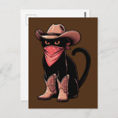 Cowboy Cat Postkarte (Vorne/Hinten)
