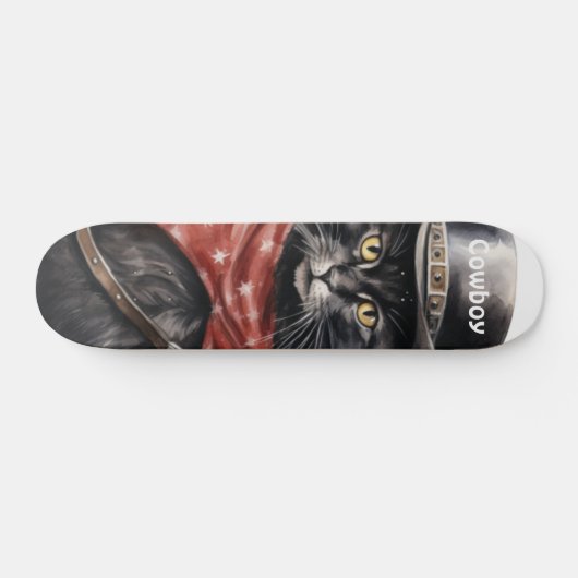 Cowboy Cat Skateboard (Horizontal)