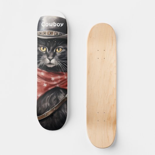 Cowboy Cat Skateboard (Vorderseite)