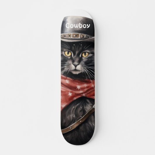 Cowboy Cat Skateboard (Vorne)