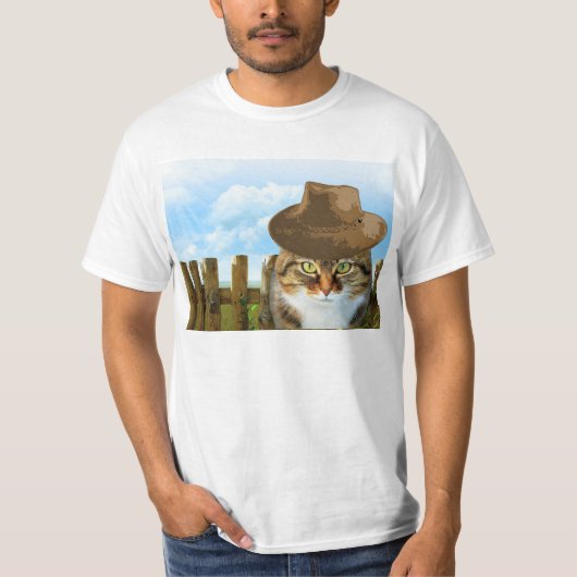 Cowboy cat Tee-Hemden T-Shirt (Vorderseite)