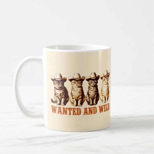 Cowboy Cats Wild Western Kitty Graphic, Kaffeetasse (Links)