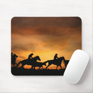 Cowboy Cattle Drive Country Western Mousepad