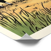 Cowboy Cattle Ranch Young Boy Graphic Art Poster (Ecke)