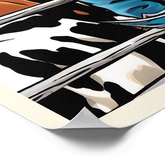 Cowboy Cattle Rancher Boy's Bedroom Graphic Art Poster (Ecke)