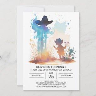 Cowboy Chic Custom Geburtstag Einladung