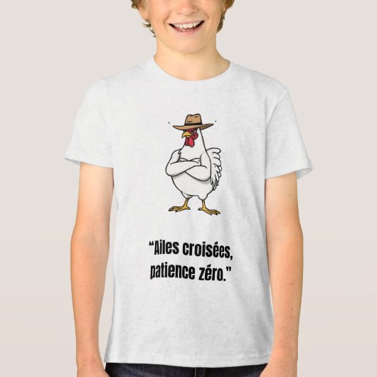 Cowboy Chicken Attitude – Funny Cartoon Tee (Vorderseite)